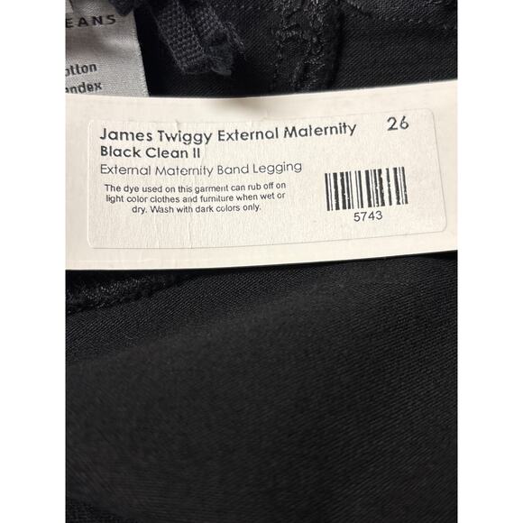 James Jeans Twiggy External Maternal Black Clean II Leggings Size 26 High Rise - Picture 5 of 5